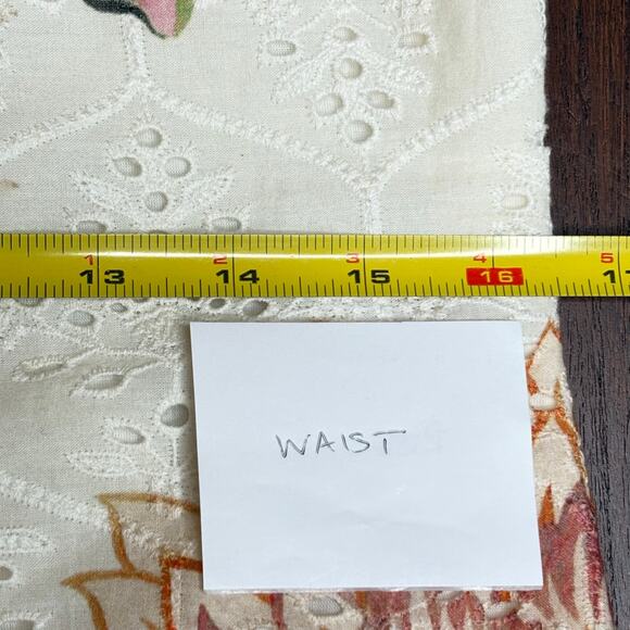 Hemant And Nandita Short Floral Eyelet Scalloped Mini Dress Large - Picture 8 of 10